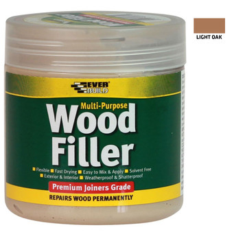 Everbuild Multi Purpose Premium Joiners Grade Wood Filler 250ml - Light Oak (MPWOODLTOAK2)