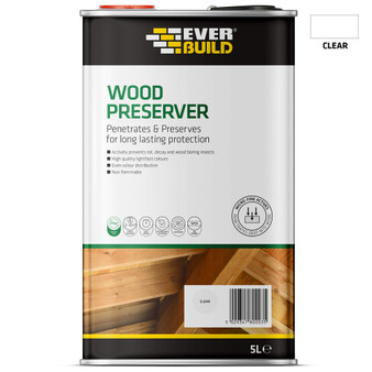 Everbuild Wood Preserver Clear - 5 Litre (LJCR05)