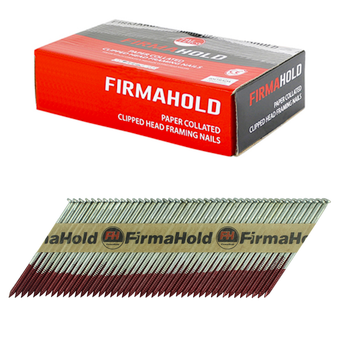 Timco FirmaHold Collated Clipped Head Ring Shank Firmagalv Nails - Box of 1100, 2.8mm x 63mm Nails (No Gas Included) (CFGR63)