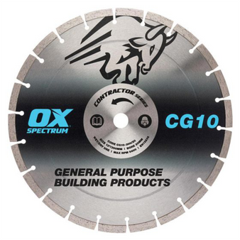 OX Tools Contractor 10mm Segmented General Purpose Diamond Blade - 115mm (22.23mm Bore)