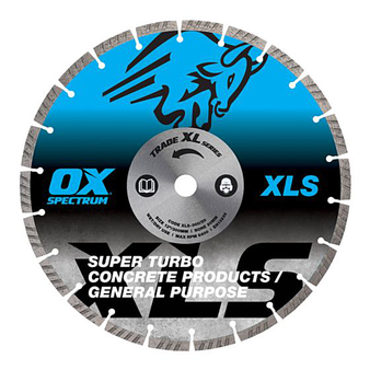 OX Tools Trade XL Super Turbo 10mm Segmented Concrete Diamond Blade - 230mm (22.23mm Bore)