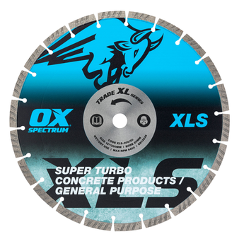 OX Tools Trade XL Super Turbo 10mm Segmented Concrete Diamond Blade - 300mm (20mm Bore)