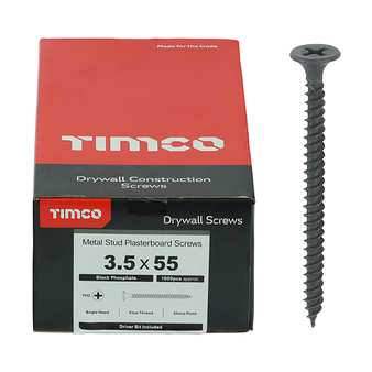 Timco Drywall Bugle Head Screws (Fine Thread) - 3.5 x 55 (500 pack)