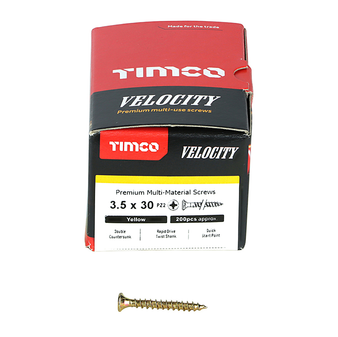 Timco Multi-Purpose Countersunk Velocity Screw - 3.5 x 30 (200 pack)