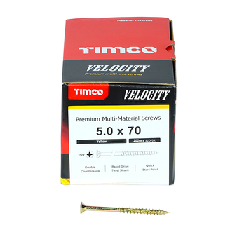 Timco Multi-Purpose Countersunk Velocity Screw - 5.0 x 70 (200 pack)