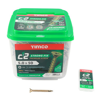 Timco C2 Strong-Fix Countersunk Multi-Purpose Screws - 5.0 x 50 (600 pack)