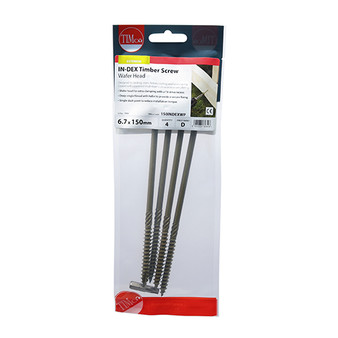 Timco Exterior Timber Wafer Construction Screws  - 6.7 x 150 (Bag of 4)