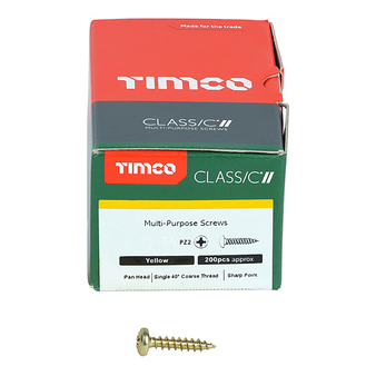 Timco Classic Multi-Purpose Pan Head Screws - 3.5 x 25 (200 pack)