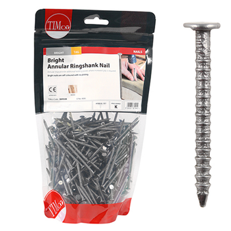 Timco Bright Annular Ringshank Nails - 65 x 3.35 (1 Kilogram Pack)