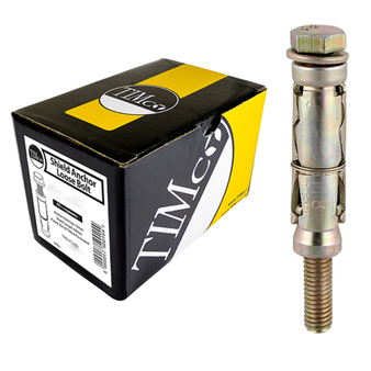 Timco Shield Anchors Loose Bolt Gold - M8:25L (50 pack)