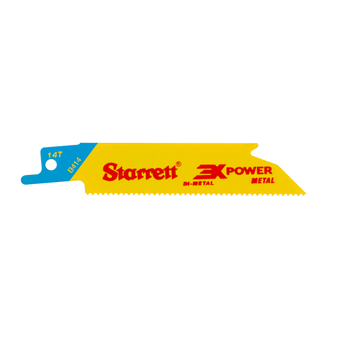 Starrett 14TPI Metal Cutting Reciprocating Saw Blade - 100mm (5 Pack)