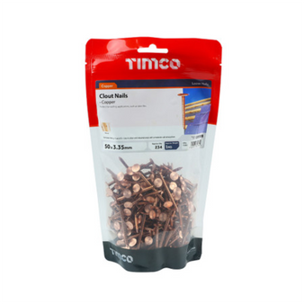 Timco Copper Clout Nails - 50 x 3.35mm (1kg Pack) (COP350B)