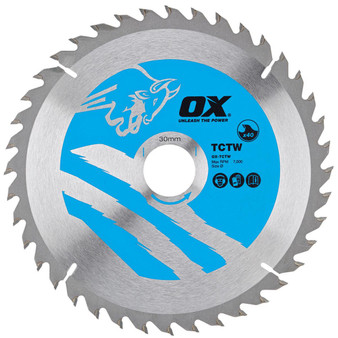 OX Wood Cutting Negative Rake Circular Saw Blade 216 x 30 x 2.0.mm - 40 Teeth ATB (1 Unit)