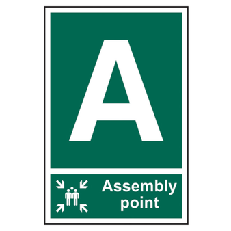 Fire Assembly Point A Self Adhesive Sign - 200 x 300mm(SI-1480)