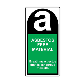 Spectrum Industrial Asbestos Free Material Safety Sticker (500 Pack) - 25 x 50mm(SI-3211)
