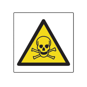 Spectrum Industrial Toxic Safety Sticker (250 Pack) - 50 x 50mm(SI-R1204.250)