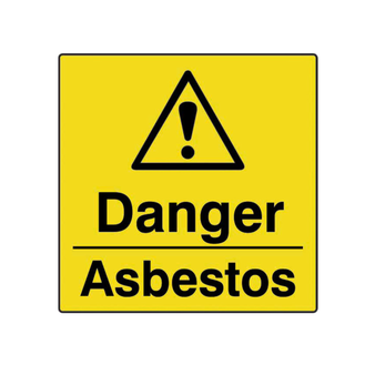 Spectrum Industrial Danger Asbestos Safety Sticker (250 Pack) - 50 x 50mm(SI-R1202.250)