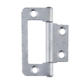 Eclipse Steel Radius Corner Flush Hinge - 40mm (Bright Zinc) (2 Pack) (E61380)