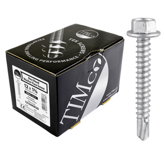 Timco Self Drilling Hex Head Roofing Screws for Light Section Steel (Silver) - 5.5 x 19mm (500 Pack Box) (01234HWSD)