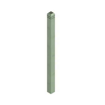 Square Decking Newel Post - 1300 x 80 x 80mm (Green Treated) (B757000G)