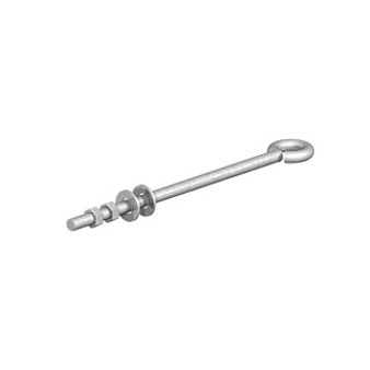 BZP Steel Folded Eye Bolts for Wire Fencing - 9.5 x 250mm (100 Pack) (B2025092)
