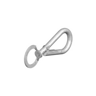 BZP Steel Swivel Spring Hooks for Wire Rope & Chain - 50mm (50 Pack) (B2510502 x 5)