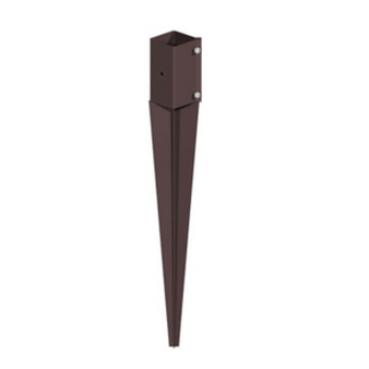 Epoxy Brown Swift Clamp Drive In Post Support Spike for 2.75" Posts - 70 x 70 x 600mm (10 Pack) (B2600703)