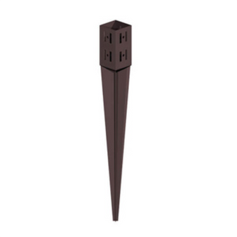 Epoxy Brown Hold Fast Drive In Post Support Spike for 4" Posts - 102 x 102 x 750mm (8 Pack) (B2691003)