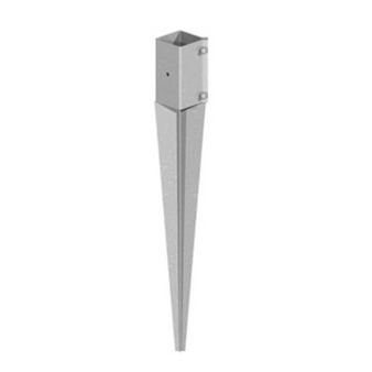 Galvanised Swift Clamp Drive In Post Support Spike for 2" Posts - 50 x 50 x 450mm (20 Pack) (B2600501 x 2)