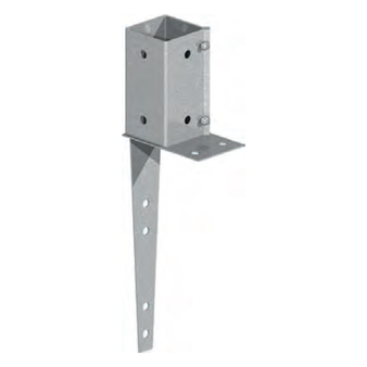 Galvanised Swift Clamp Wall Mount Post Support Shoe for 3" Posts - 75 x 75mm (20 Pack) (B2680751 x 2)