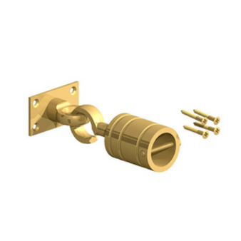 Brass Hook & Eye on Plate for Decorative Decking Rope Handrails - 28mm (1 Pack) (B8570285)