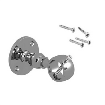 Chrome Plated Bracket for Decorative Decking Rope Handrails - 24 to 28mm (10 Pack) (B359024C)