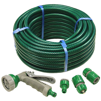 Faithfull 15m PVC Reinforced Hose with Fittings & Spray Gun (FAIHOSE15AV)