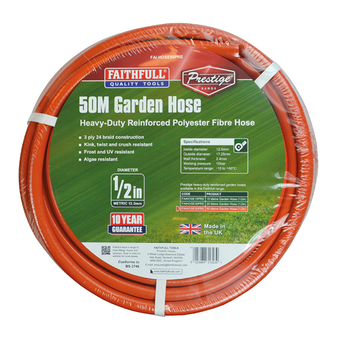 Faithfull Prestige Heavy-Duty Garden Hose - 12.5mm x 50m (FAIHOSE50PRE)