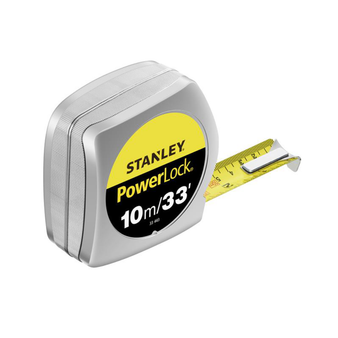 Stanley PowerLock Classic Pocket Tape - 10m / 33ft (STA033443)