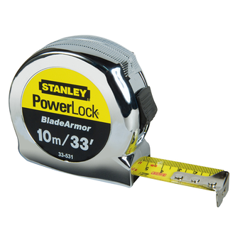 Stanley PowerLock BladeArmor Pocket Tape - 10m / 33ft (STA033531)