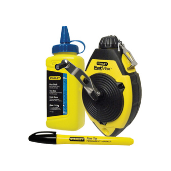 Stanley FatMax Chalk Line with Chalk and Marker Pen - 30m (100ft) (STA047681)