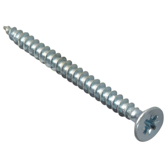 ForgeFix Multi-Purpose Single Thread Countersunk Screws (Zinc Plated) - 5 x 60mm (100 Pack Box) (FORMPS560ZP)