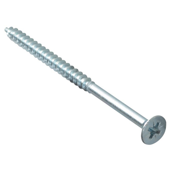 ForgeFix Multi-Purpose Single Thread Countersunk Screws (Zinc Plated) - 5 x 80mm (100 Pack Box) (FORMPS580ZP)