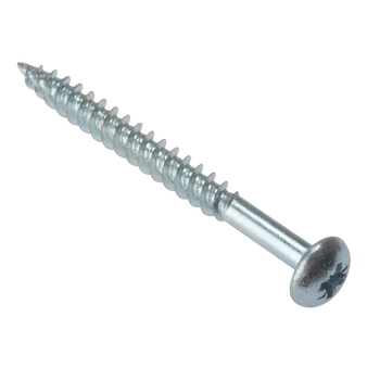 ForgeFix General Purpose Twin Thread Round Head Screws (Zinc Plated) - 25 x 5mm (200 Pack Box) (FORRH110ZP)