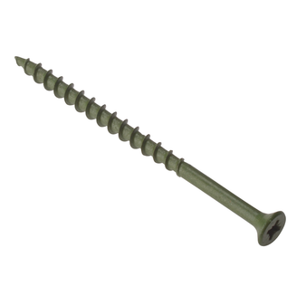 ForgeFix Single Thread Decking Screws (Green Anti-Corrosion) - 4.5 x 50mm (1000 Pack Tub) (FORDS4550T)