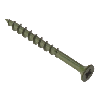 ForgeFix Single Thread Decking Screws (Green Anti-Corrosion) - 4.5 x 55mm (200 Pack Box) (FORDS4555)