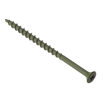ForgeFix Single Thread Decking Screws (Green Anti-Corrosion) - 4.5 x 60mm (1000 Pack Tub) (FORDS4560T)