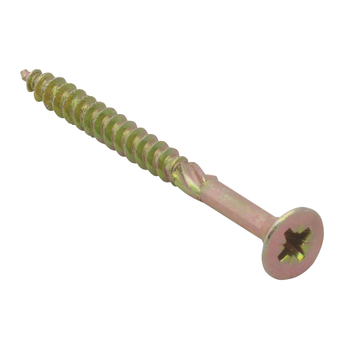 ForgeFix Spectre Advanced Countersunk Wood Screws (Zinc Yellow Passivated) - 4.5 x 60mm (100 Pack Box) (FORSPE4560Y)