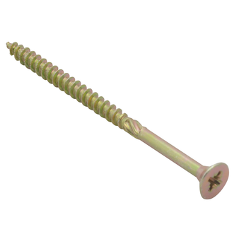 ForgeFix Spectre Advanced Countersunk Wood Screws (Zinc Yellow Passivated) - 5.0 x 80mm (100 Pack Box) (FORSPE580Y)