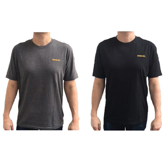 Stanley T-Shirt Twin Pack - Large (Grey & Black) (STCTSGB2L)