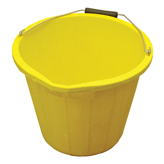 Faithfull Heavy-Duty Bucket (Yellow) - 14 litre (3 gallon) (FAI3GBUCKYEL)