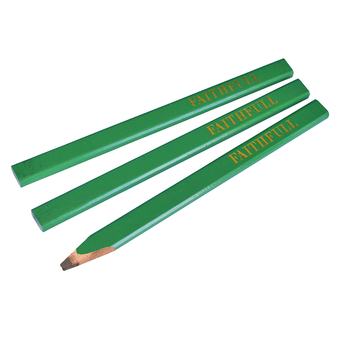 Faithfull Hard Green Carpenter's Pencils (3 Pack) (FAICPG)