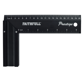 Faithfull Prestige Aluminium Try Square (Black) - 200mm (8in) (FAICS8CNC)