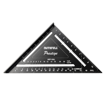 Faithfull Prestige Aluminium Quick Square (Black) - 300mm (12in) (FAICSQ12CNC)